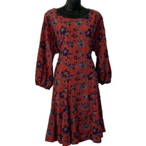 Anthropologie Juniper Floral Swing Dress Size Mini